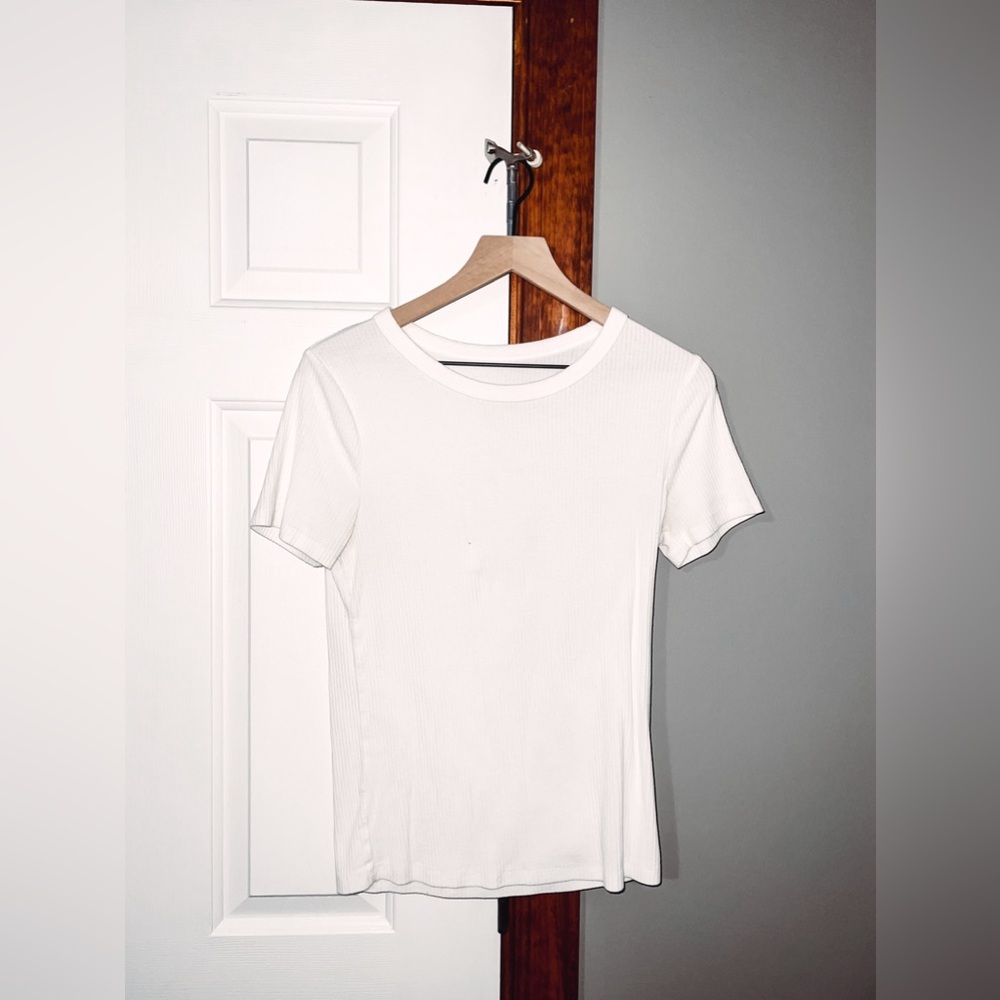 Classic Women’s Slim Fit Ribbed Crewneck Tee Bundle (White And Black)